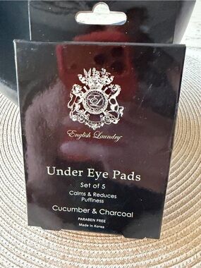 English Laundry Black Under Eye Pads Cucumber & Charcoal - Set of 5 Sealed